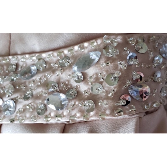 Off the shoulder Blush Pink Prom dress with Pocket - Picture 6 of 7